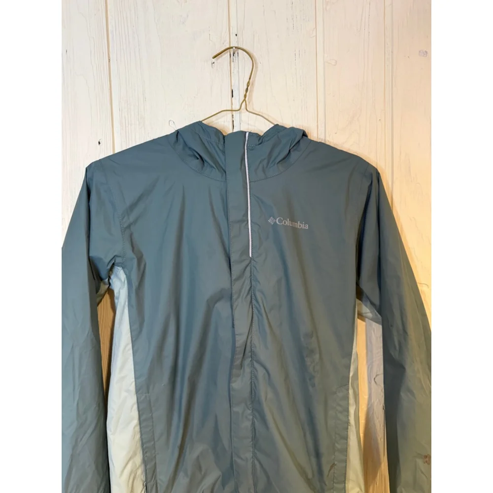 Columbia Teal & Gray Rain Jacket M (10/12) - Picture 2 of 11